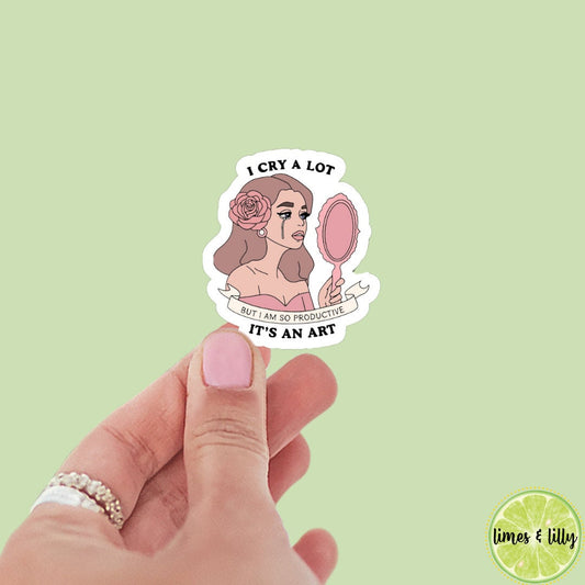 I Can Do It with a Broken Heart Sticker | i cry a lot Sticker | Tortured Poets Album | But I’m so Productive | TTPD Sticker | It’s an Art