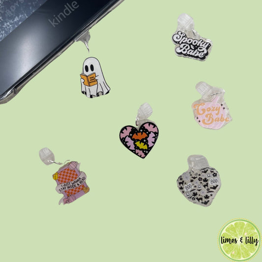 Kindle Charm, Phone Charm, USB Charm, Kindle Dust Plug Charm, Bookish Merch, Bookish Gifts, USB Plug, Kindle Accessories, Halloween, Fall