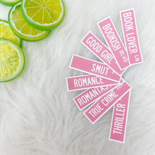 Street Sign Sticker | Bookish Stickers | Kindle Stickers | Sticker Quote | Book Lover | Decal | Smut | Thriller | Water Resistant