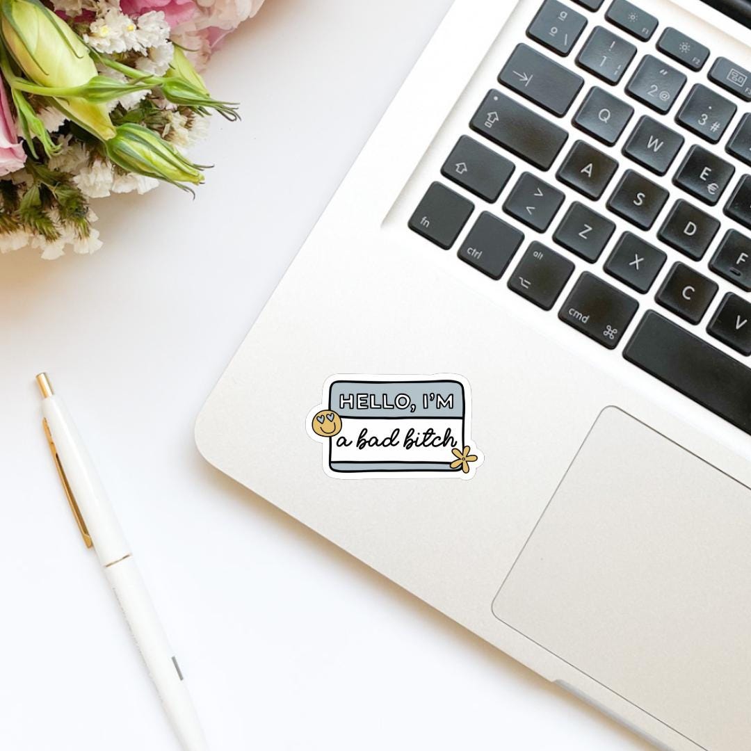 Hello I’m a Bad Bitch Sticker | Kindle Stickers | Bookish Stickers | Romance Reader | Mood Reader | Affirmation | Positivity