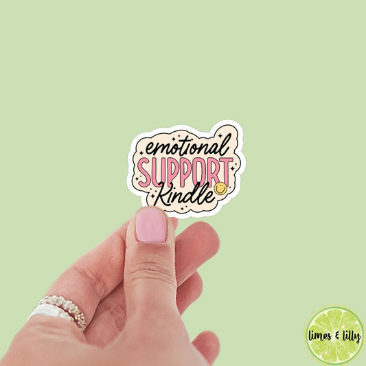Emotional Support Kindle sticker, feelings, bookish stickers, kindle, laptop, book stickers, decal, water bottle, spicy books