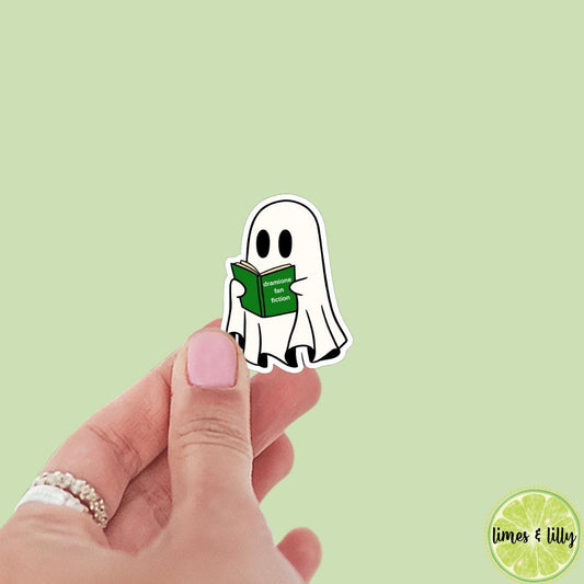 Ghost Reading Dramione Fan Fiction Green Book Sticker | Water Bottle Sticker | Bookish Stickers | Kindle Stickers