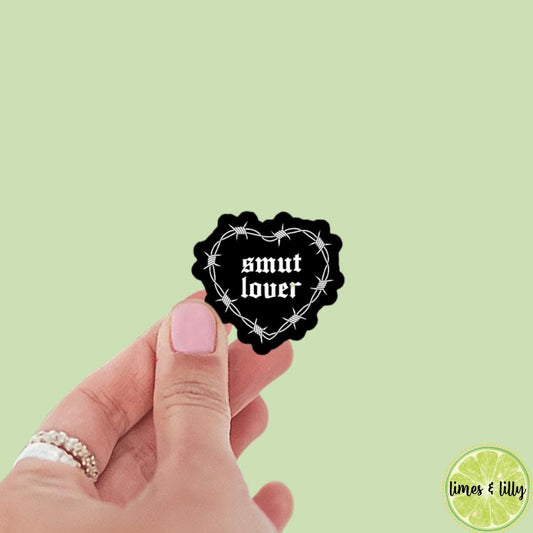 Smut Lover Thorn Thorny Spiky Black Heart Vinyl Sticker| Bookish Stickers | Kindle Stickers | Laptop Sticker | Water Bottle Sticker