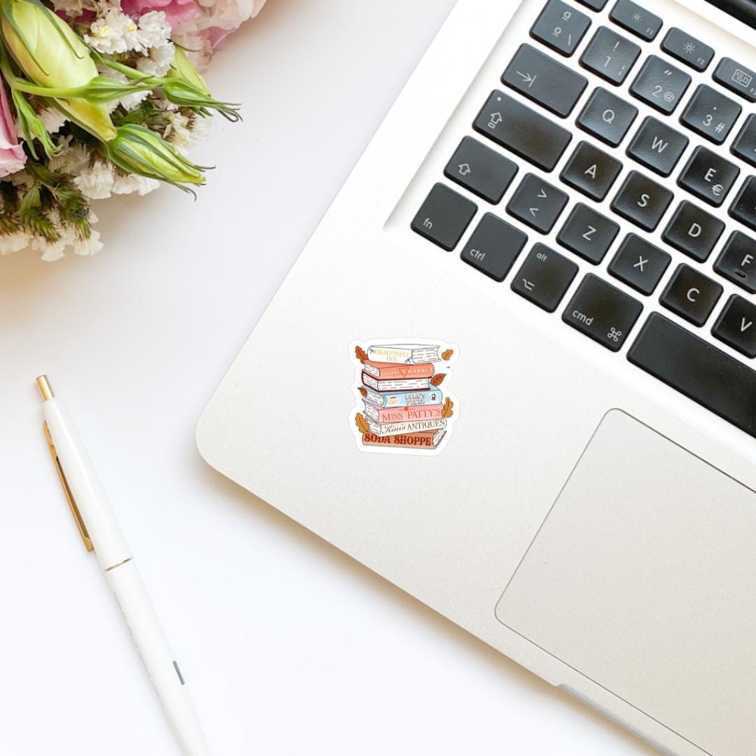 Gilmore Girls Sticker | Stars Hollow Stores Book Stack Sticker | TV Show Inspired | Kindle Stickers | Bookish Stickers | Mood Reader
