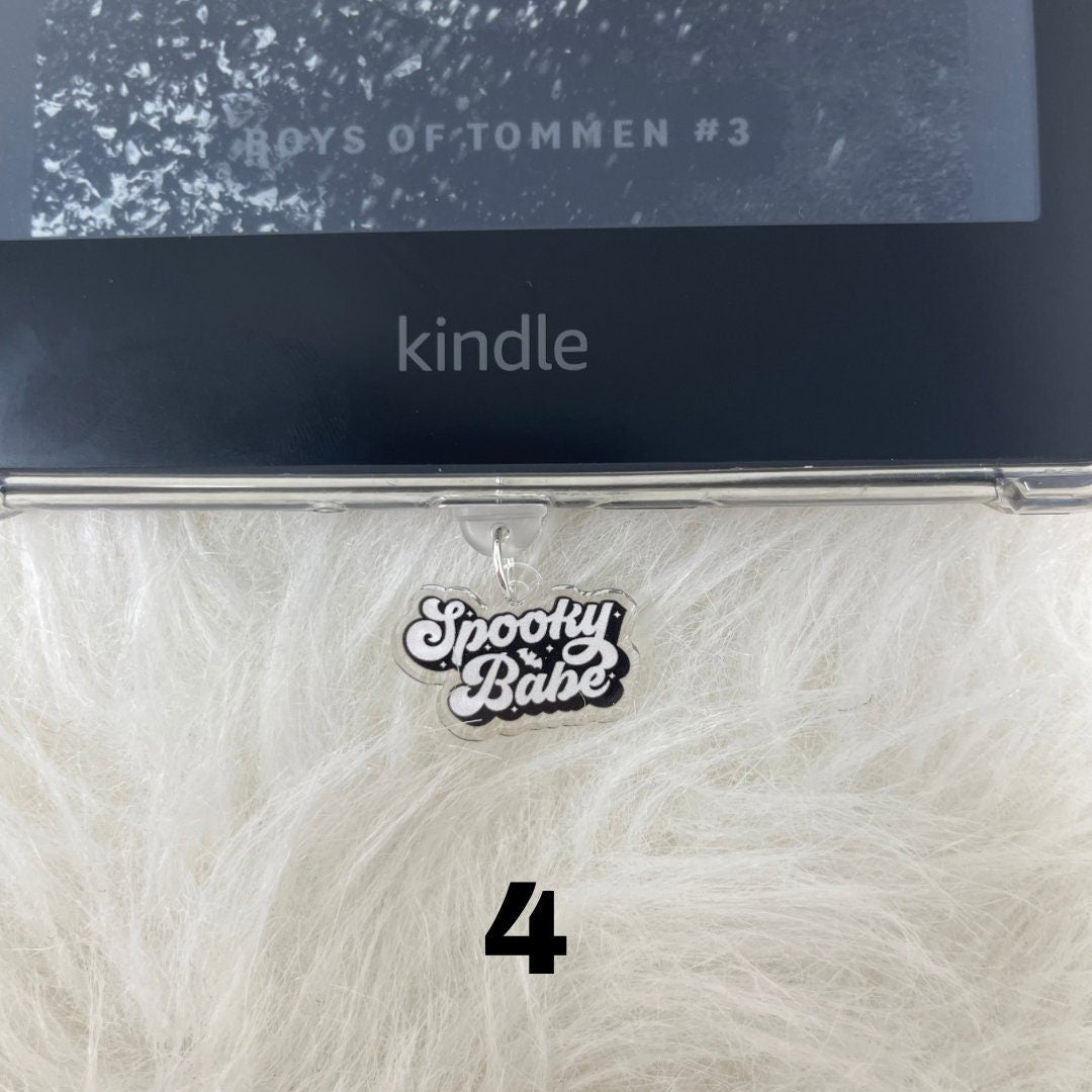 Kindle Charm, Phone Charm, USB Charm, Kindle Dust Plug Charm, Bookish Merch, Bookish Gifts, USB Plug, Kindle Accessories, Halloween, Fall