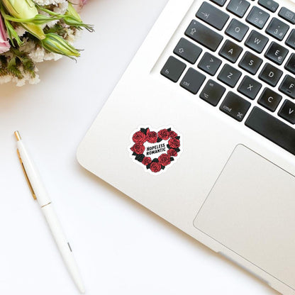 Hopeless Romantic Rose Heart Sticker | Kindle Stickers | Bookish Stickers | Romance Reader | Mood Reader | Smut