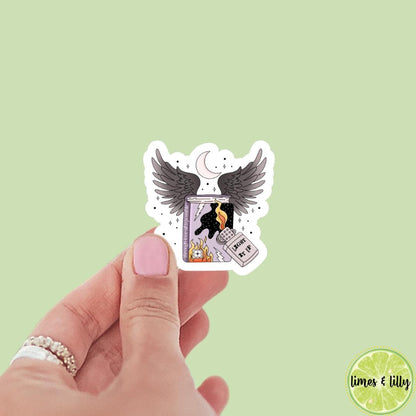 Light It Up Crescent City Wings Sticker, Vinyl, Book Inspired, Kindle Sticker, Bookish Stickers