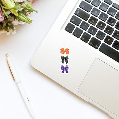 Halloween Fall Coquette Bows Stack Sticker | Water Bottle Sticker | Bookish Stickers | Kindle Stickers