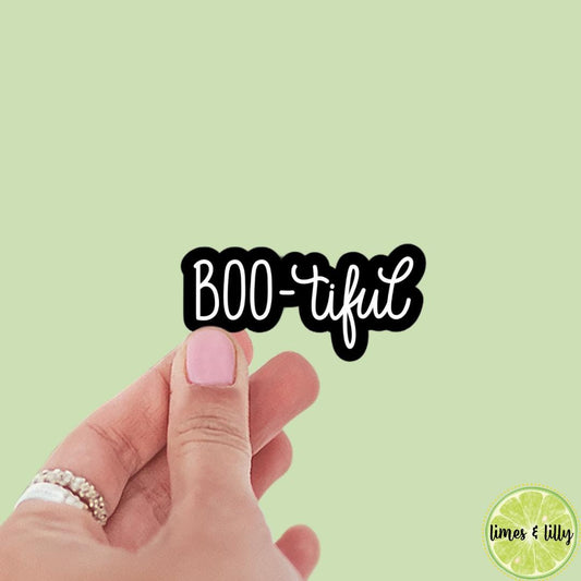 Boo-tiful Beautiful Halloween Fall Sticker | Water Bottle Sticker | Bookish Stickers | Kindle Stickers