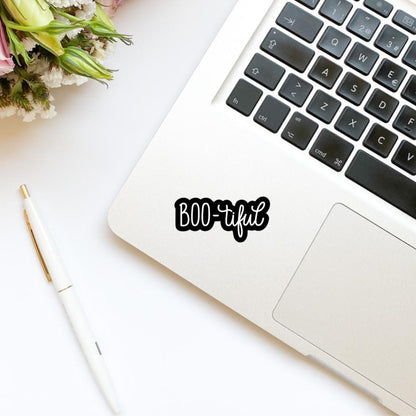 Boo-tiful Beautiful Halloween Fall Sticker | Water Bottle Sticker | Bookish Stickers | Kindle Stickers