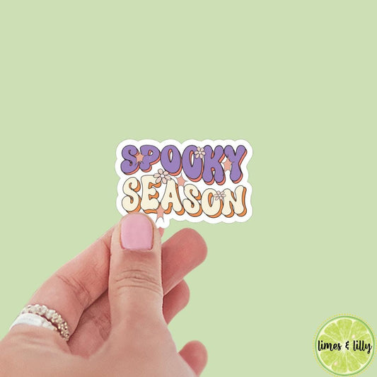 Spooky Season Halloween Fall Sticker | Water Bottle Sticker | Bookish Stickers | Kindle Stickers
