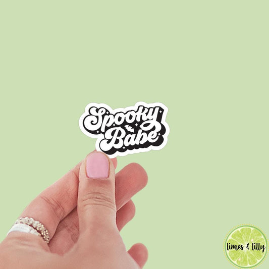 Spooky Babe Halloween Fall Sticker | Water Bottle Sticker | Bookish Stickers | Kindle Stickers