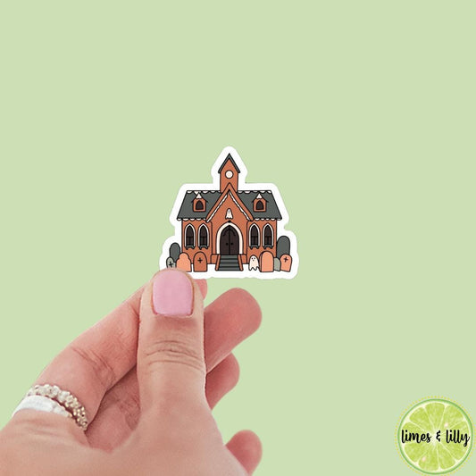 Halloween Haunted House Gingerbread House Sticker | Fall Autumn Sticker| Fall Vibes | Kindle Sticker | Bookish Stickers