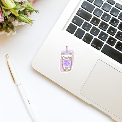 Mom Fuel Iced Coffee Sticker | Kindle Sticker | Bookish Stickers | Bookish Sticker | Laptop Sticker | Quotes