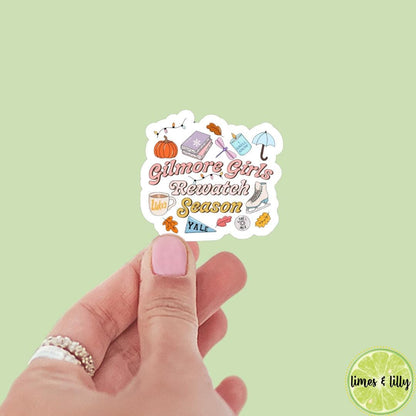 Gilmore Girls Sticker | Girlmore Girls Rewatch Season Sticker | TV Show Inspired | Kindle Sticker | Bookish Stickers |