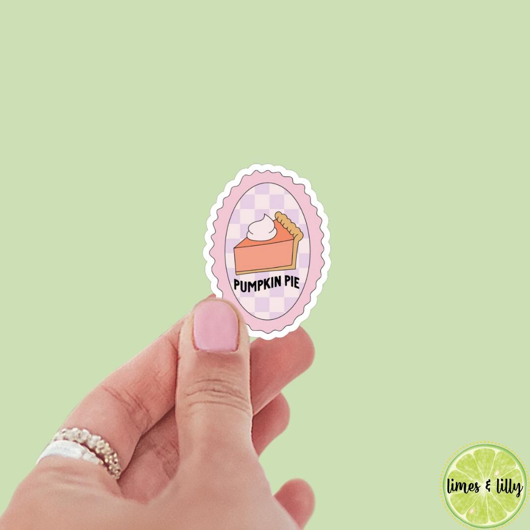 Pumpkin Pie Stamp Sticker | Fall Autumn Sticker| Fall Vibes | Kindle Sticker | Bookish Stickers |