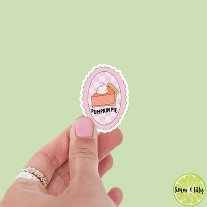Pumpkin Pie Stamp Sticker | Fall Autumn Sticker| Fall Vibes | Kindle Sticker | Bookish Stickers |