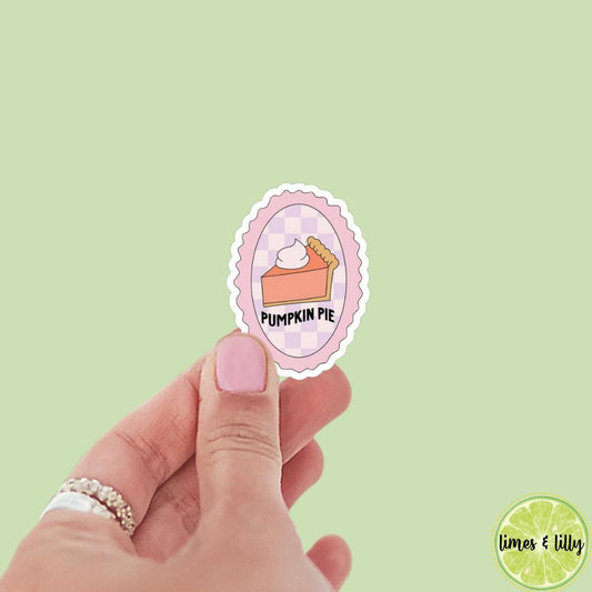 Pumpkin Pie Stamp Sticker | Fall Autumn Sticker| Fall Vibes | Kindle Sticker | Bookish Stickers |