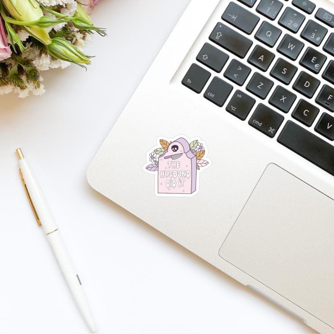 The Husband Did It Sticker | True Crime Sticker | Kindle Sticker | Bookish Stickers | Trendy Stickers |