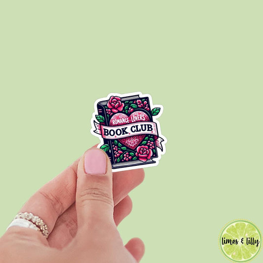 Romance Lovers Book Club Sticker | Bookish Stickers | Kindle Stickers | Water Bottle Stickers | Trendy