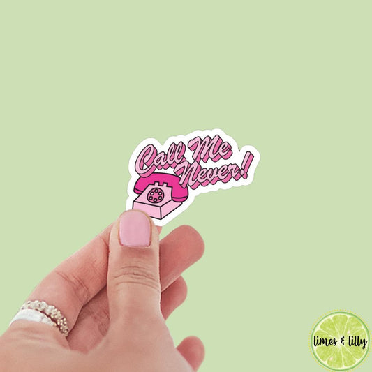 Call Me Never Phone Sticker | Kindle Stickers, Bookish Stickers | Trendy Stickers | Pink Sticker