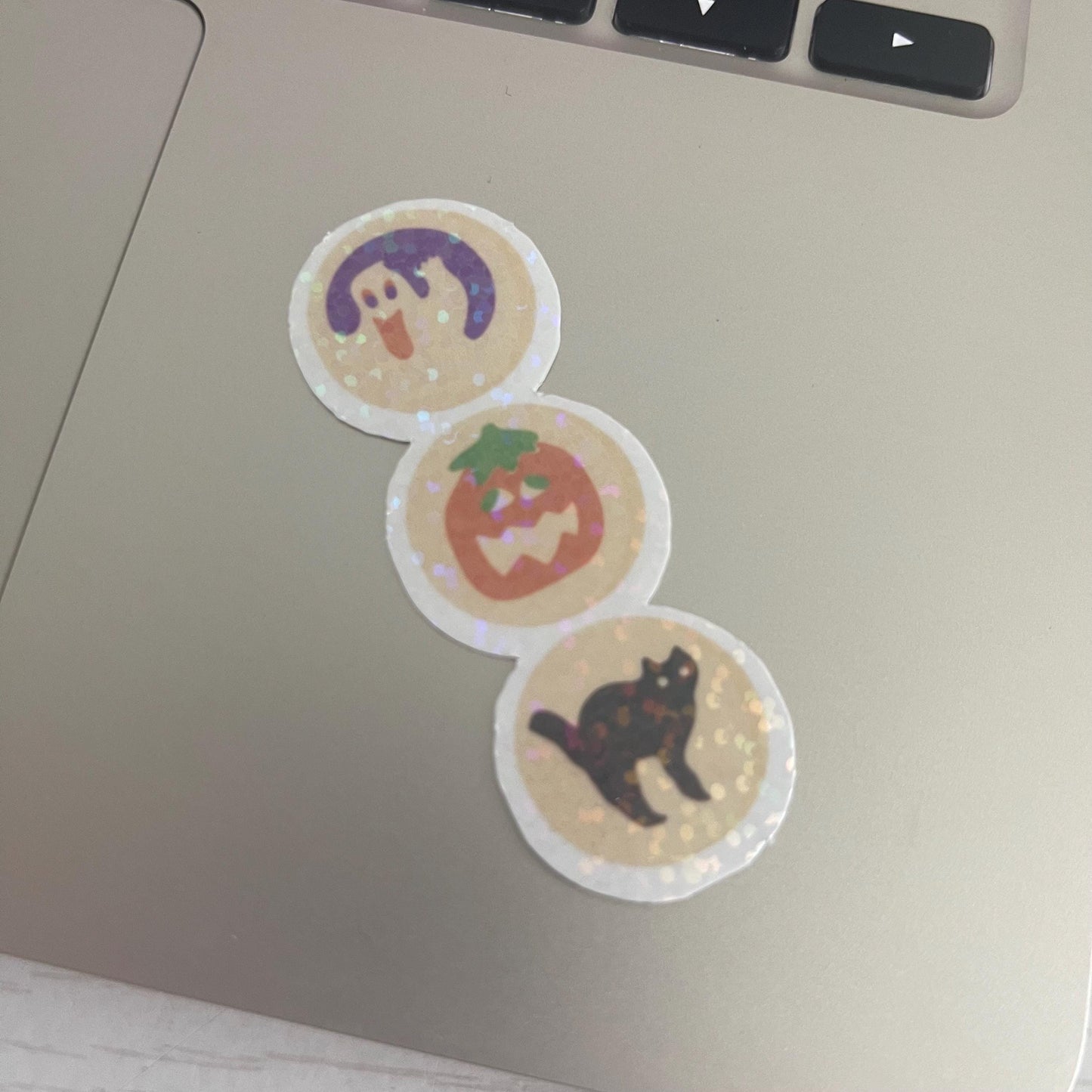 Halloween Cookies Sticker | Ghost, Pumpkin, Black Cat Cookies Sticker | Kindle Stickers | Vinyl Sticker | Laptop | Water Bottle