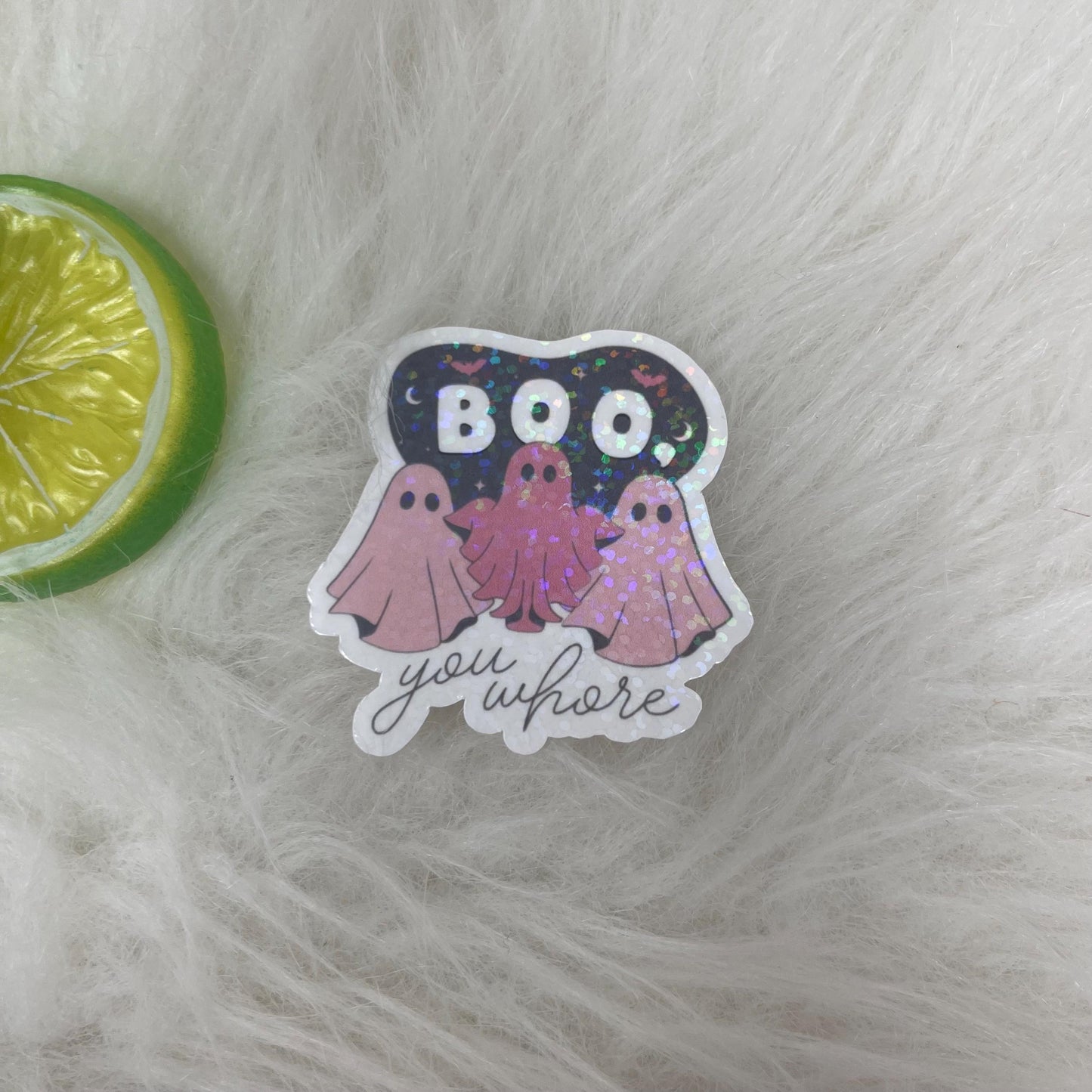 Boo You Whore Pink Ghosts Book Sticker | Water Bottle Sticker | Bookish Stickers | Kindle Stickers | Halloween | Fall