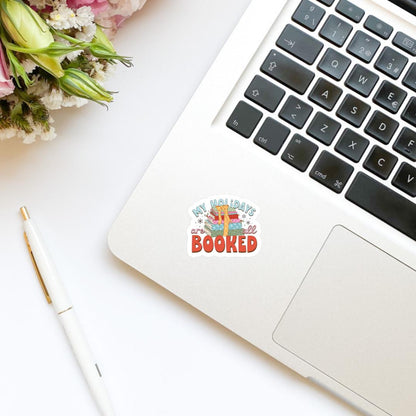 My Holidays are All Booked Book Stack Bookish Sticker | Christmas Sticker | Holiday Sticker | Kindle Stickers | Vinyl Sticker | Laptop