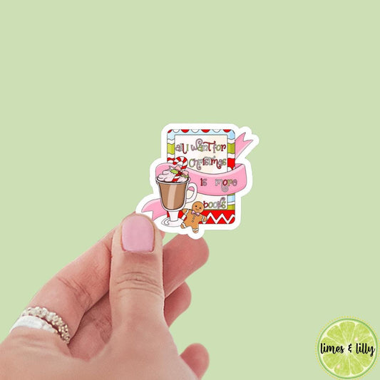 All I Want for Christmas is More Books Kindle Sticker | Christmas Sticker | Holiday Sticker | Kindle Stickers | Vinyl Sticker | Laptop