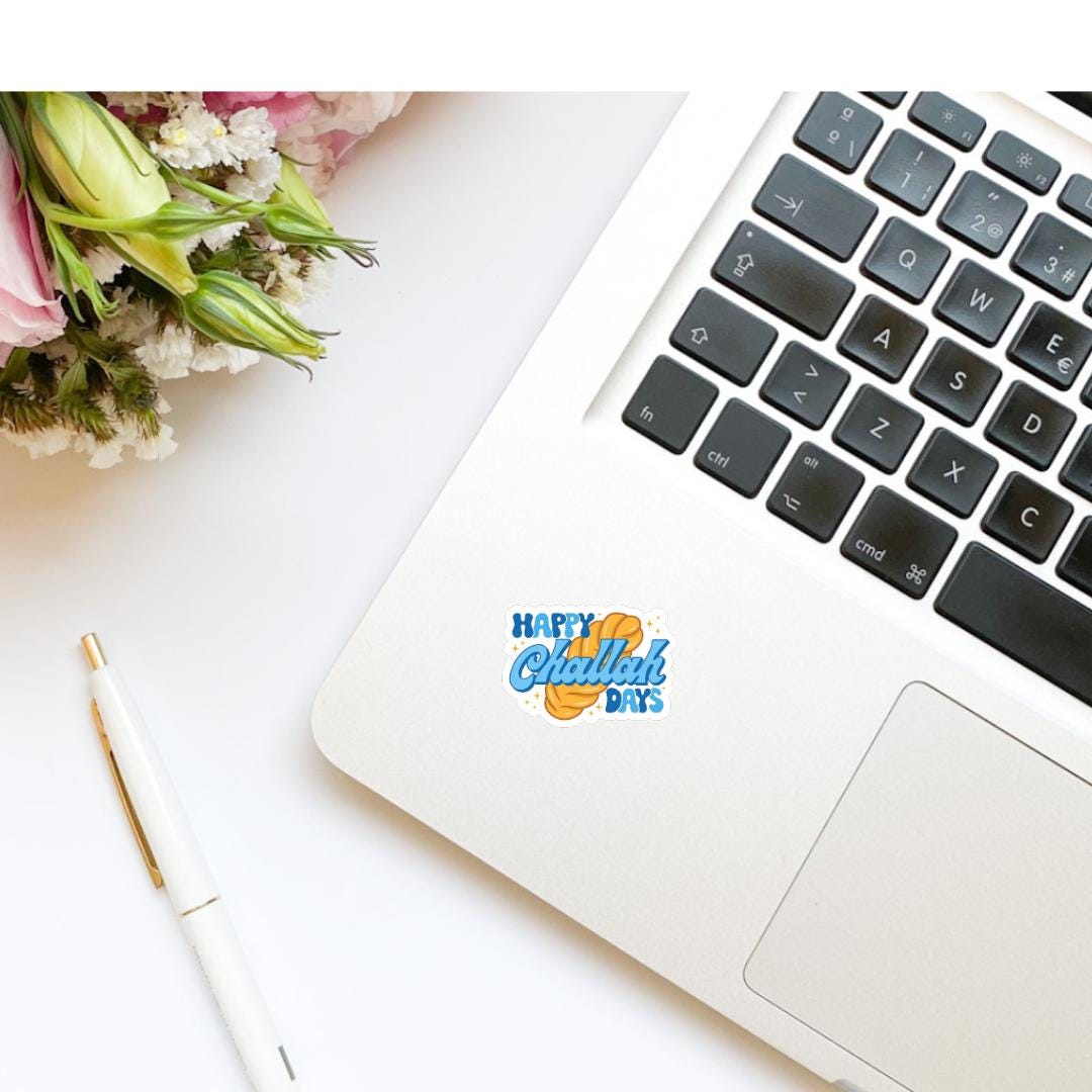 Happy Challah Days Hanukkah Sticker | Holiday Sticker | Kindle Stickers | Vinyl Sticker | Laptop