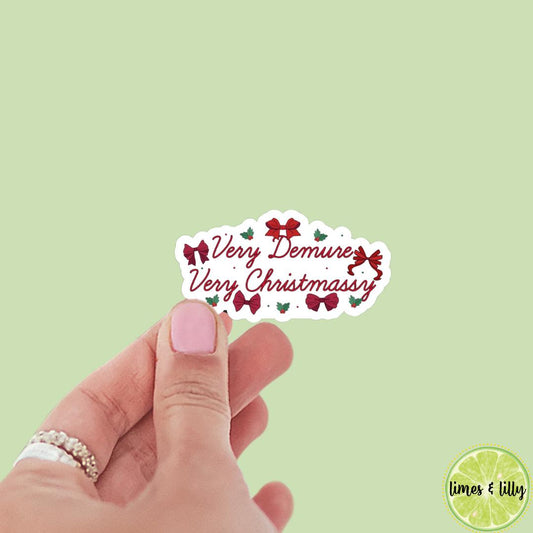 Very Demure Very Christmassy Cutesy Sticker | Christmas Sticker | Holiday Sticker | Kindle Stickers | Vinyl Sticker | Laptop