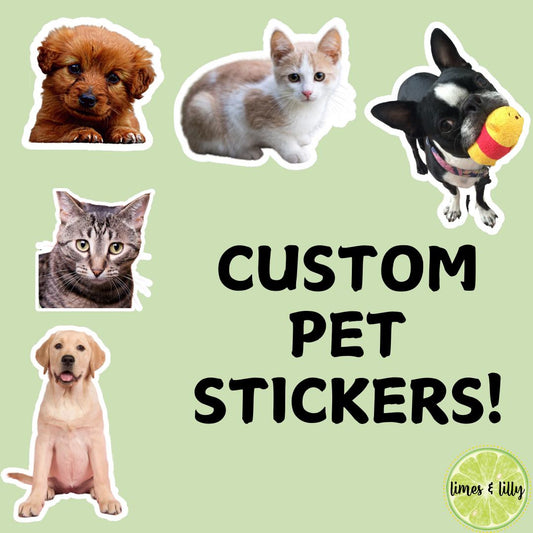 CUSTOM Pet Vinyl Stickers | Dog Stickers | Cat Stickers | Personalized Pet Sticker | Pet Photo | Custom Pet Lover Gift | Die Cut Sticker