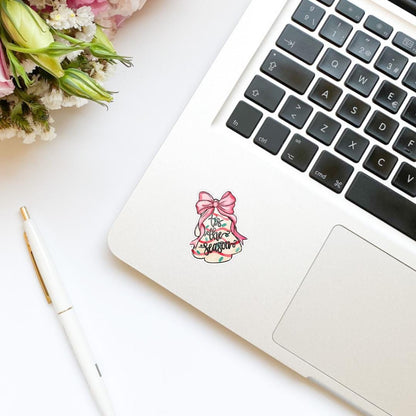 Tis the Season Christmas Snack Cake Pink Bow Girly Sticker | Christmas Sticker | Holiday Sticker | Kindle Stickers | Vinyl Sticker | Laptop