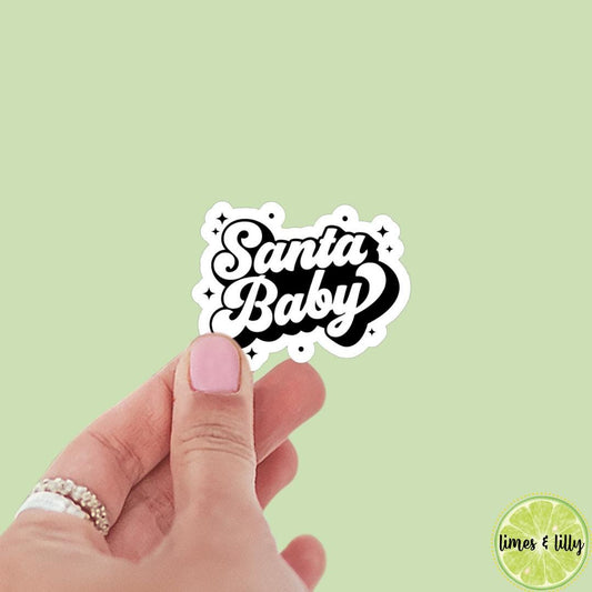 Santa Baby Sticker | Christmas Sticker | Holiday Sticker | Kindle Stickers | Vinyl Sticker | Laptop