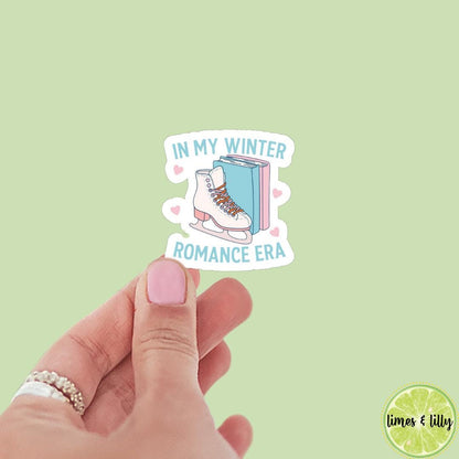 In My Winter Romance Era Ice Skates Hockey Sticker | Christmas Sticker | Holiday Sticker | Kindle Stickers | Vinyl Sticker | Laptop