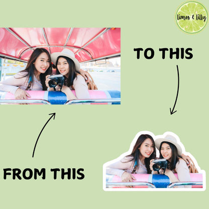 CUSTOM Photo Vinyl Stickers | Personalized Photo Sticker | Create Your Own Sticker| Custom Picture Sticker| Die Cut Sticker | Custom Sticker