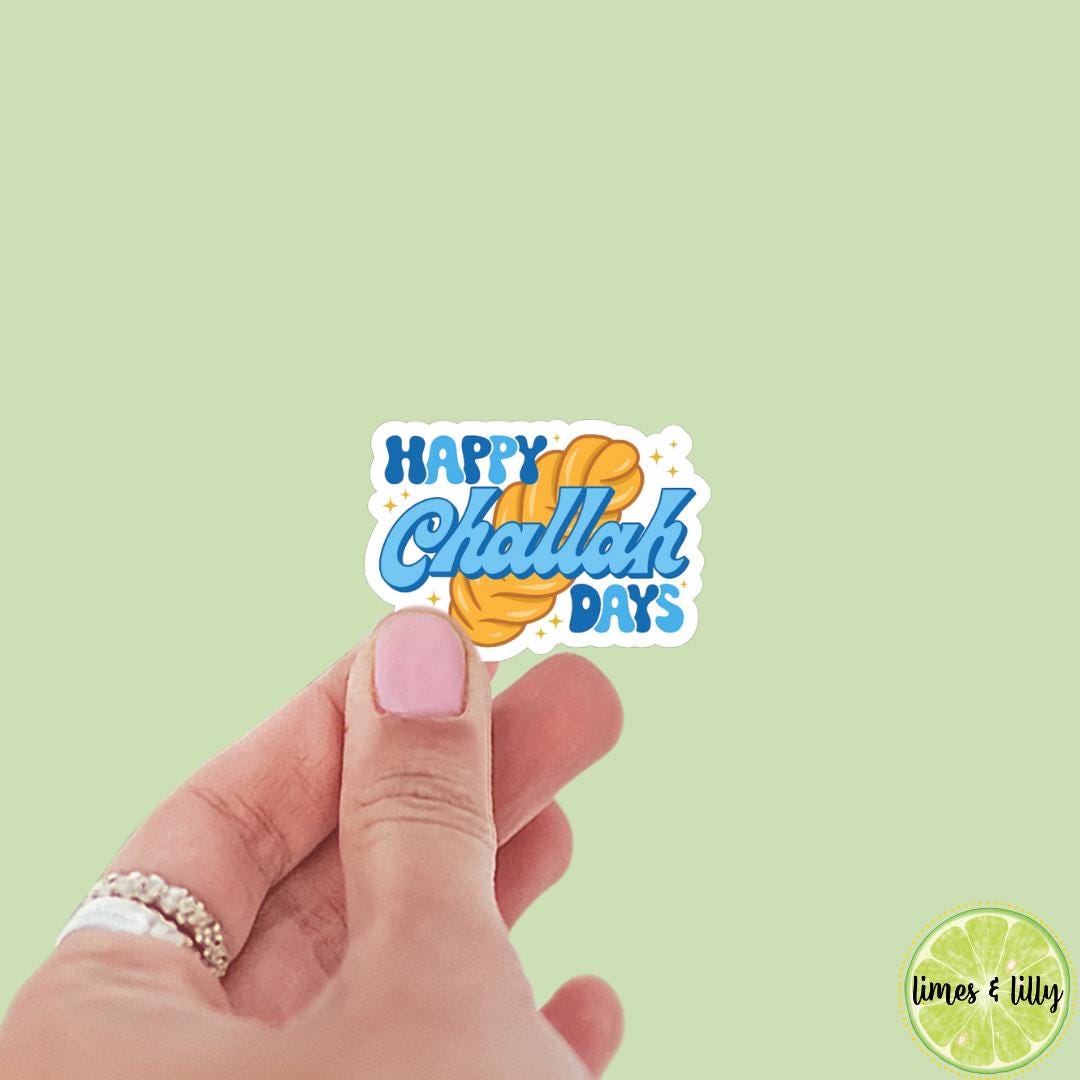 Happy Challah Days Hanukkah Sticker | Holiday Sticker | Kindle Stickers | Vinyl Sticker | Laptop