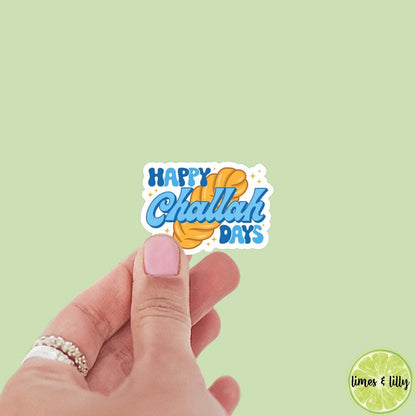Happy Challah Days Hanukkah Sticker | Holiday Sticker | Kindle Stickers | Vinyl Sticker | Laptop