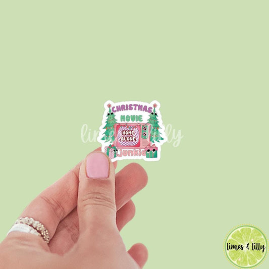 Christmas Movie Home Alone Junkie Sticker | Christmas Sticker | Holiday Sticker | Kindle Stickers | Vinyl Sticker | Laptop