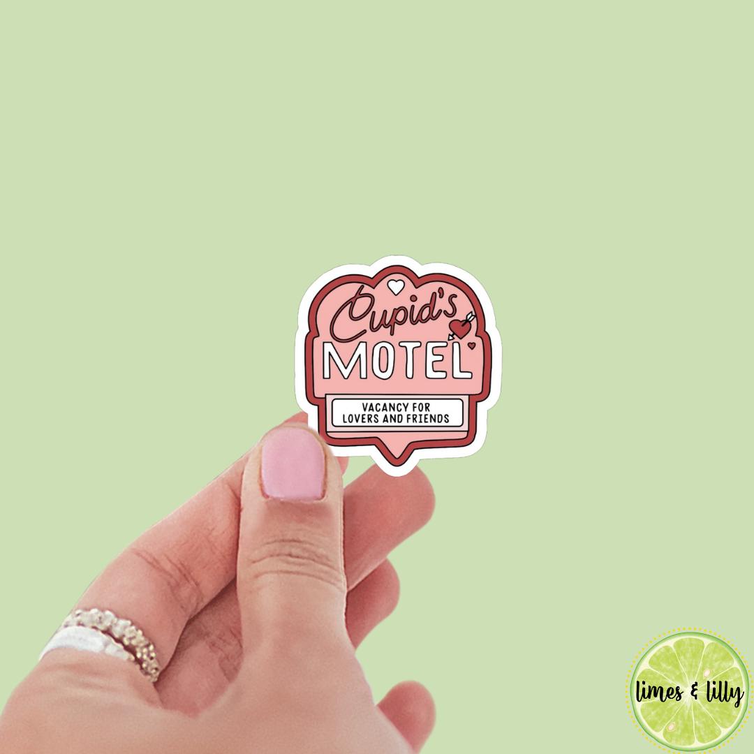 Cupid’s Motel Sign Vacancy for Lovers Sticker | Valentine’s Day Sticker | Valentine Sticker | Kindle Stickers | Vinyl Sticker | Laptop