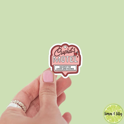Cupid’s Motel Sign Vacancy for Lovers Sticker | Valentine’s Day Sticker | Valentine Sticker | Kindle Stickers | Vinyl Sticker | Laptop