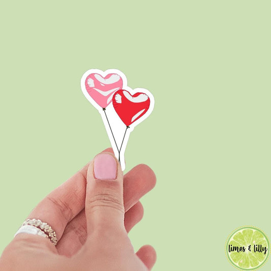 Foil Valentine’s Day Hearts Balloon Sticker | Valentine’s Day Sticker | Valentine Sticker | Kindle Stickers | Vinyl Sticker | Laptop