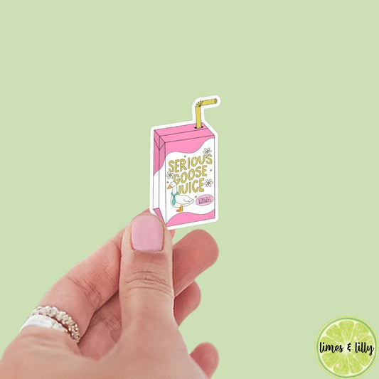 Serious Goose Juice Box Sticker | Water Bottle Sticker | Bookish Stickers | Bookworm | Laptop Stickers | Kindle Stickers | Funny Sticker
