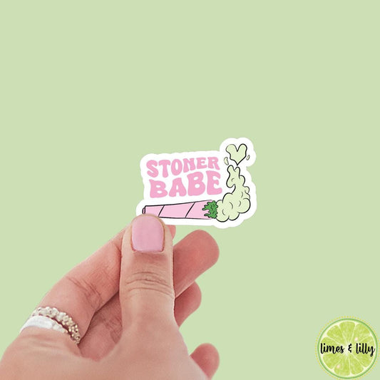 Stoner Babe Blunt Sticker | bookish stickers | Kindle stickers | marijuana | 420 | laptop | weed smoker | cannibis