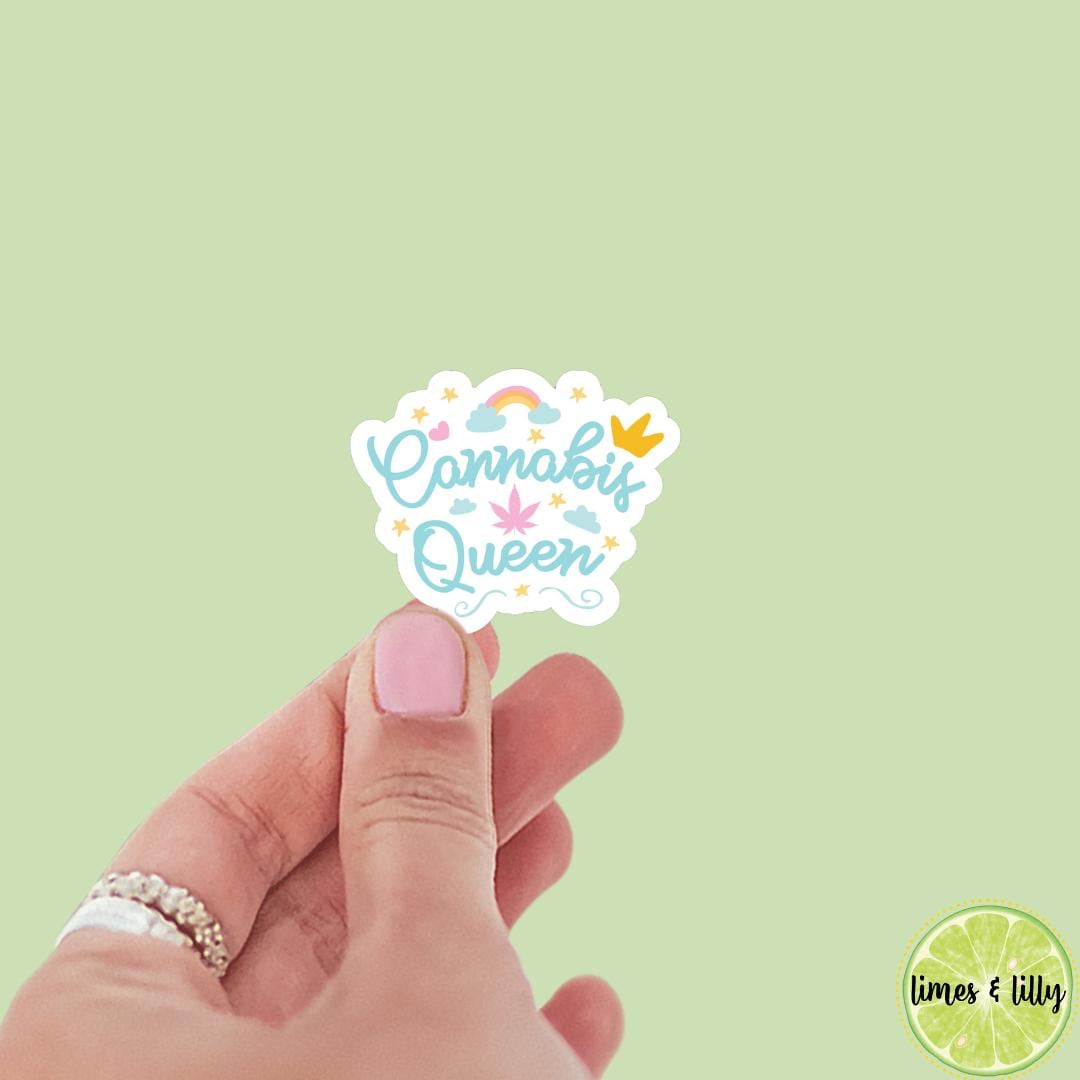 Cannibis Queen Vinyl Sticker | bookish stickers | Kindle stickers | marijuana | 420 | laptop | weed smoker | cannibis