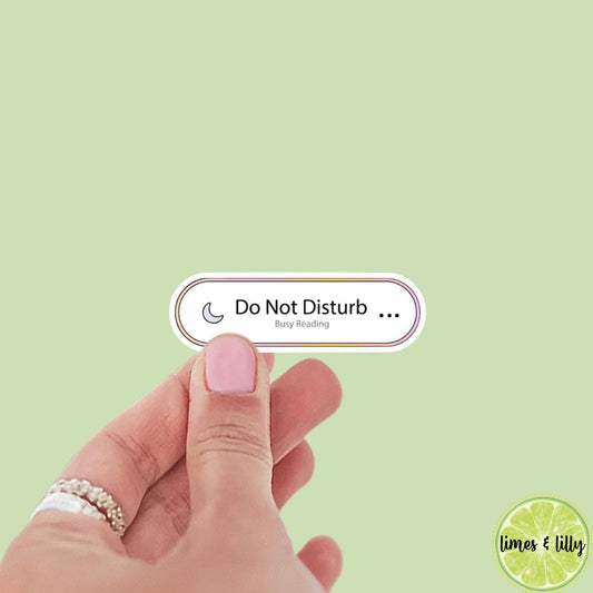 Do Not Disturb Busy Reading iPhone Notifications Setting Focus Vinyl Sticker | Bookish Sticker | Water Bottle Sticker | Kindle Sticker |