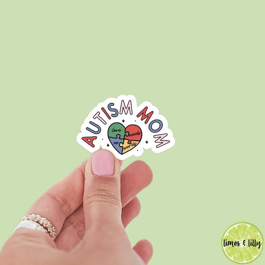 Autism Mom Vinyl Sticker | Autism Awareness Sticker | Puzzle | Awareness Month | Special Needs | Medical Mom | Die Cut | Decal