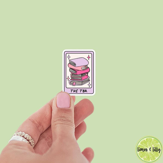 The TBR To Be Read Book Stack Tarot Card Vinyl Sticker | Kindle Sticker | Bookish Stickers | Bookish Sticker | Mood Reader | Psychic