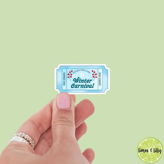 Gilmore Girls Sticker | Stars Hollow Winter Carnival Admission Ticket Sticker | TV Show Inspired | Kindle Stickers | Bookish Stickers |