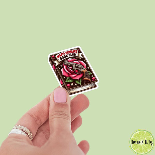 Mafia Romance Book Club Book Sticker | Romance Tropes | Bookish stickers | kindle stickers | laptop | spicy romance |